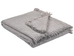 Huopa puuvilla harmaa 124 x 160 cm KAVAKLAR Huopa puuvilla harmaa 124 x 160 cm KAVAKLAR