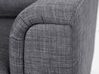 Canapé angle à gauche 4 places en tissu gris foncé avec pouf OSLO_35274