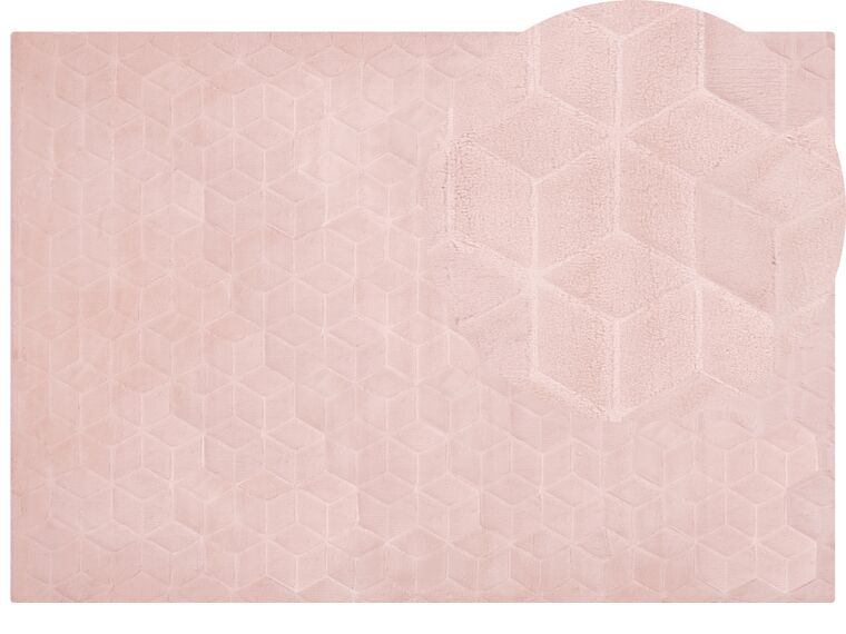 Vloerkleed kunstbont roze 160 x 230 cm THATTA_866767