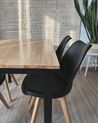 Mesa de comedor de madera de caucho clara/negro 120 x 75 cm HOUSTON_907370