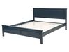 Wooden EU King Size Bed Blue OLIVET_773873