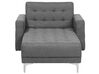 Fabric Chaise Lounge Grey ABERDEEN_716046