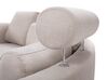 7 Seater Curved Fabric Modular Sofa Beige ROTUNDE_66438