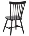 Set of 2 Wooden Dining Chairs Black BURGES_793390