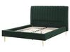 Zamatová posteľ 160 x 200 cm zelená MARVILLE_836020