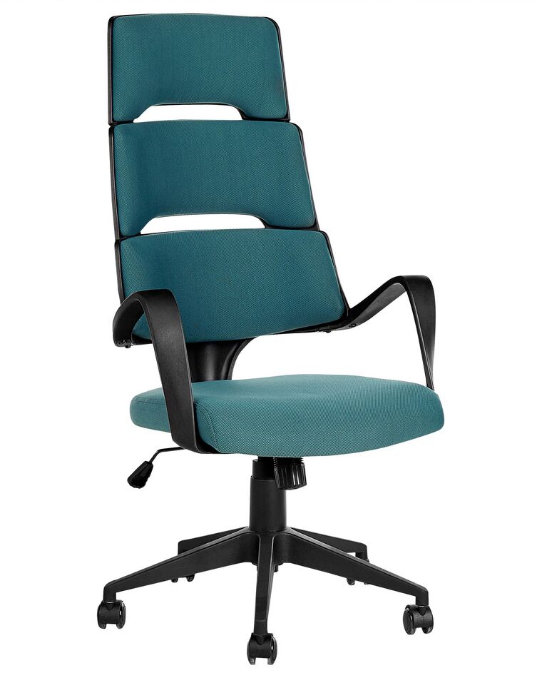 Swivel Office Chair Teal Blue GRANDIOSE_834292