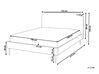 Zamatová posteľ 140 x 200 cm sivá FLAYAT_768459