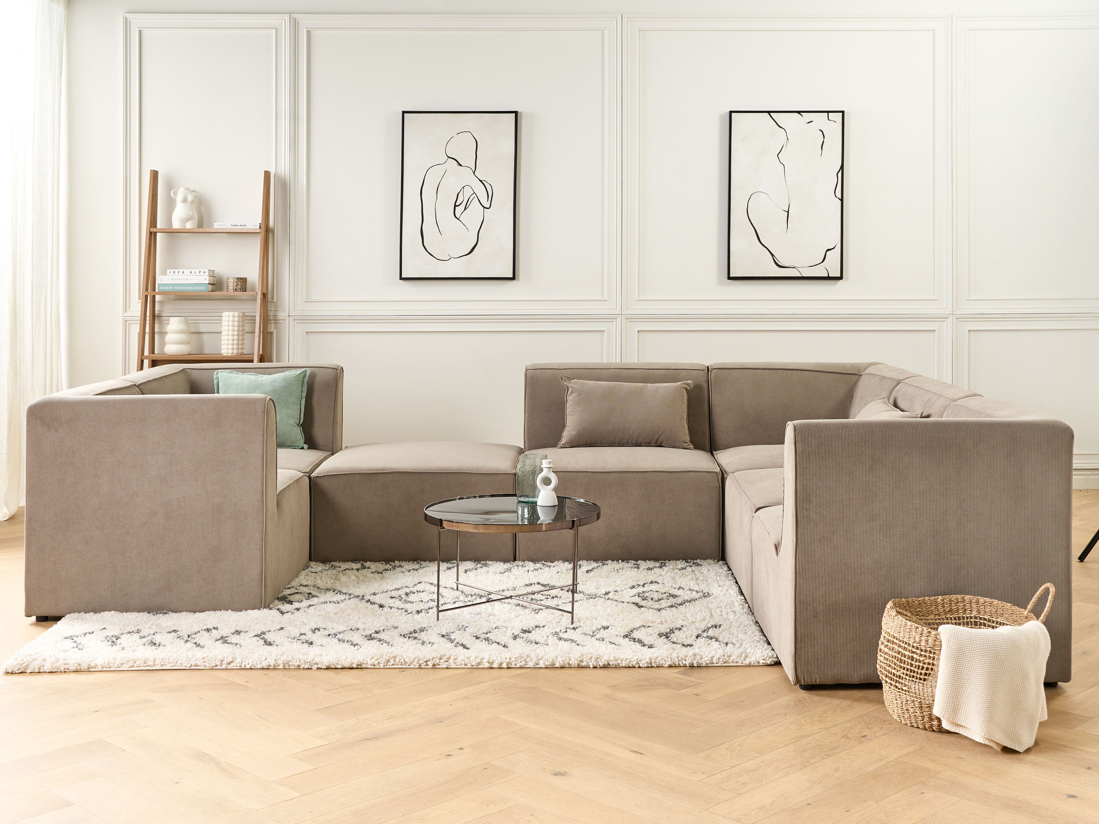 Pouf Rectangulaire Velours Cotelé | 30 Jours D'Essai