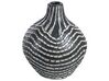 Dekorativ vase i terrakotta 35 cm hvit og svart KUALU_849667