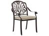 Conjunto de 4 sillas de metal marrón oscuro/beige ANCONA_765482