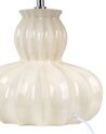 Lámpara de mesa de cerámica/lino beige/blanco 46 cm MALABUKA_843177
