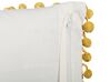 Set di 2 cuscini cotone senape e bianco sporco 45 x 45 cm LYCROIS_838916