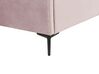 Polsterbett Samtstoff rosa mit Bettkasten hochklappbar 180 x 200 cm SEZANNE_892489