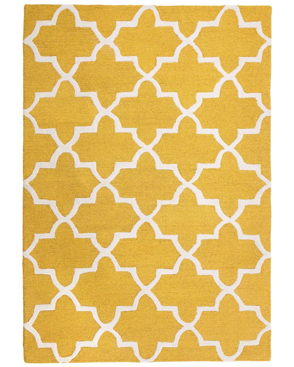 Tapis jaune en laine et coton 160 x 230 cm SILVAN Beliani fr Tapis jaune en laine et coton 160 x 230 cm SILVAN Beliani fr