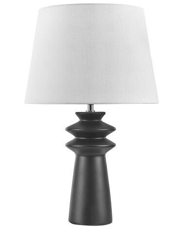 Lámpara de mesa de cerámica negro/blanco 57 cm MORANT