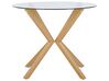 Tavolo da pranzo vetro e legno chiaro  ⌀ 90 cm ALTURA_793007
