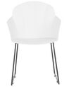 Set of 2 Dining Chairs White SYLVA_783893