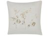 Set of 2 Cushions Floral Print 45 x 45 cm Off-White GOMPHRENA_818549