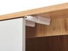 2 Door Sideboard Light Wood and White BRISTOW_872254