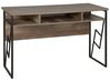 Home Office Desk with Shelf 120 x 60 cm Dark Wood and Black FORRES_725961