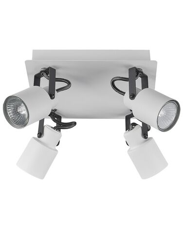 4-spotlys loftslampe i metal hvid BONTE
