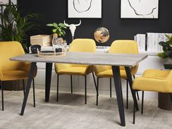 Ruokapöytä harmaa/musta 160 x 90 cm WITNEY