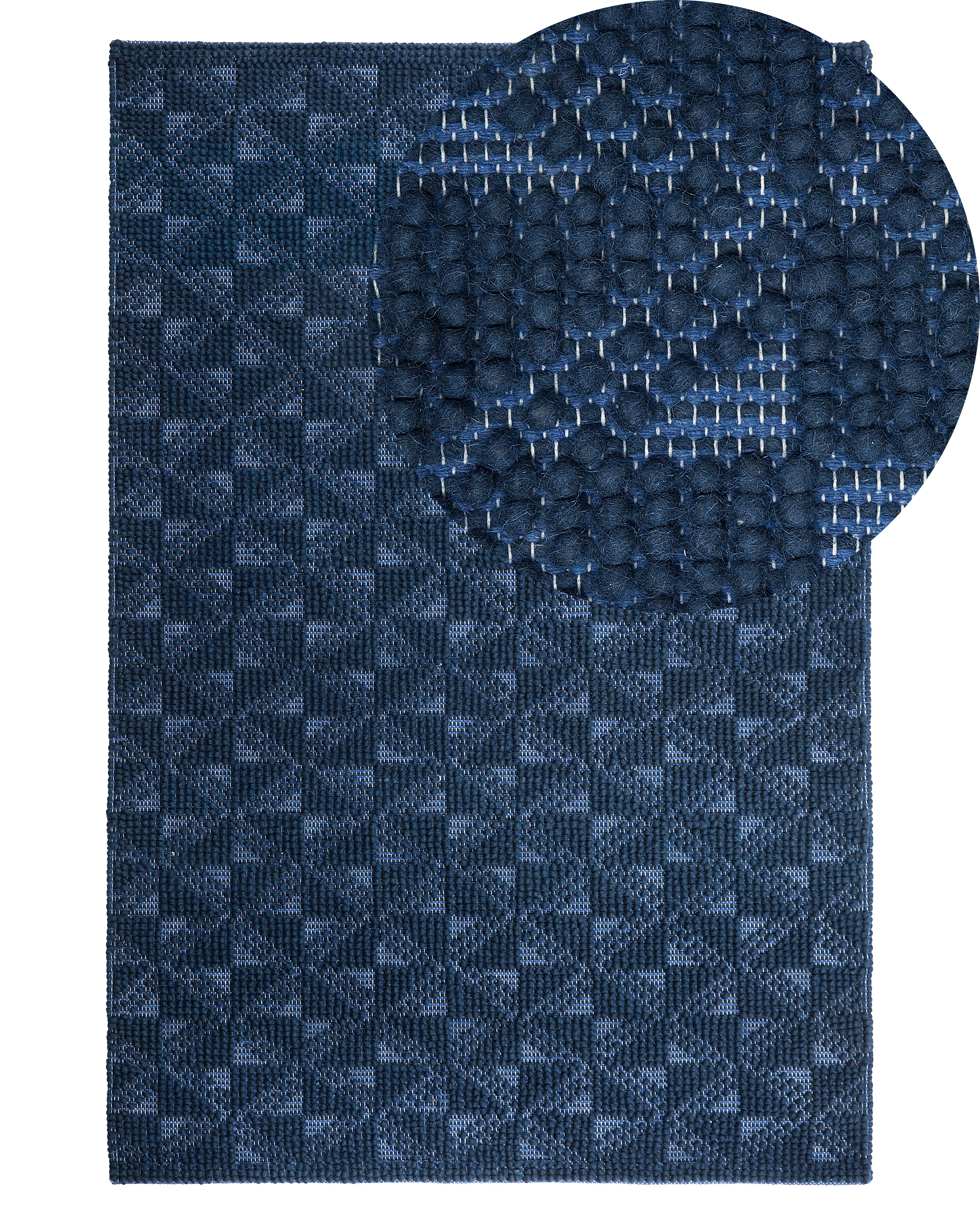 Teppich marineblau 160 x 230 cm Kurzflor SAVRAN_802966