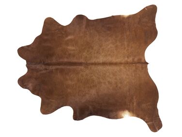 Tapis en peau de vache 2-3 m² marron doré NASQU