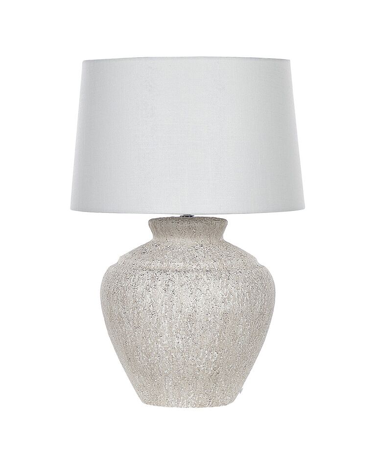 Lámpara de mesa de cerámica blanco crema 60 cm CAINE_822428