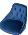 Chaise à roulettes en velours bleu PARRISH_732424