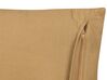 Bavlnený vankúš s geometrickým vzorom 45 x 45 cm béžovo-biely BANYAN_838615