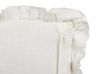 Set of 2 Cushions with Fringes Off White PIERIS_838545