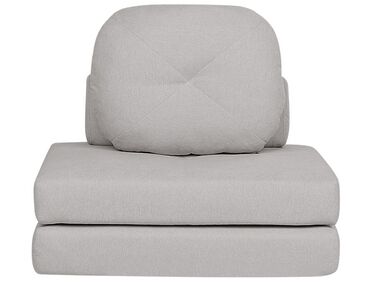 Fabric Single Sofa Bed Light Grey OLDEN