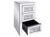 3 Drawer Mirrored Bedside Table Silver LORAY_789138