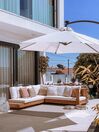 Cantilever Garden Parasol with LED Lights ⌀ 2.85 m Beige CORVAL_822773