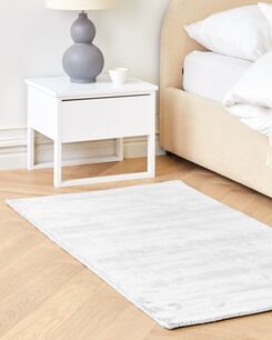 Matto viskoosi vaaleanharmaa 80 x 150 cm GESI II Matto viskoosi vaaleanharmaa 80 x 150 cm GESI II