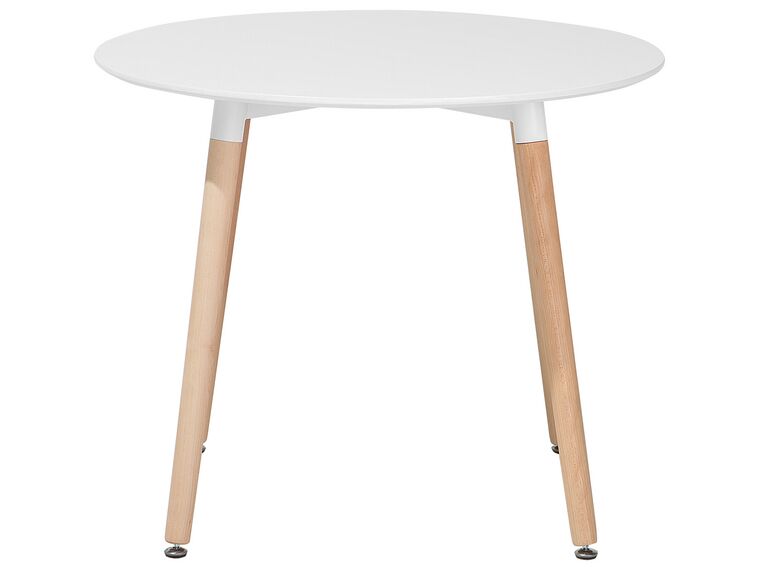 Stół do jadalni okrągły ⌀ 90 cm biały BOVIO_713021