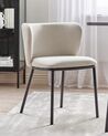 Sada 2 čalouněných jídelních židlí krémové bílé MINA_872127