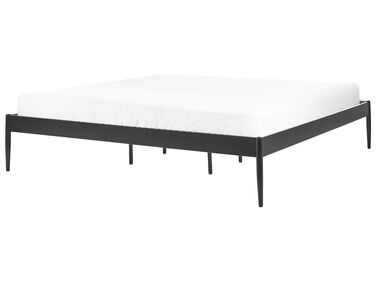 Łóżko metalowe 180 x 200 cm czarne VAURS