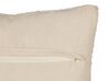 Set of 2 Cotton Cushions Geometric Pattern 45 x 45 cm Beige IXORA_843418