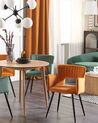 Set of 2 Velvet Dining Chairs Orange SANILAC_847092