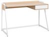 Schreibtisch weiss / heller Holzfarbton 120 x 60 cm QUITO_720412