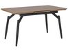 Rozkladací jedálenský stôl 140/180 x 80 cm tmavé drevo/čierna BARBOSA_786546