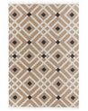 Teppich Jute beige / schwarz 160 x 230 cm geometrisches Muster Kurzflor ESENCIK_903971