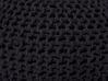 Pufe redondo em tricot preto 50 x 35 cm CONRAD_813933