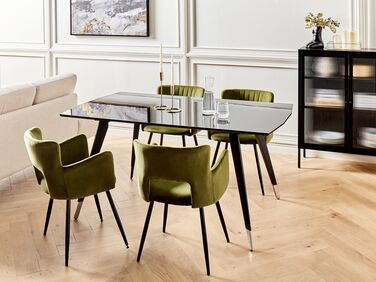 Dining Table 160 x 90 cm Black MOSSLE
