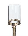 Glass Hurricane Candle Holder 48 cm Gold ABBEVILLE_788813