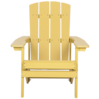 Záhradná stolička s podnožkou žltá ADIRONDACK_809665