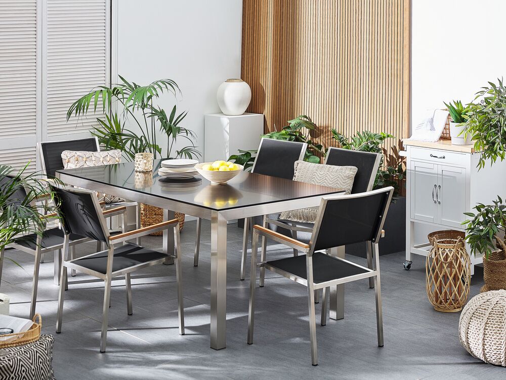 Stainless on sale dining set