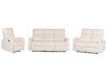 Conjunto de sofás 6 lugares eletricamente reclináveis em veludo branco-creme VERDAL_904879